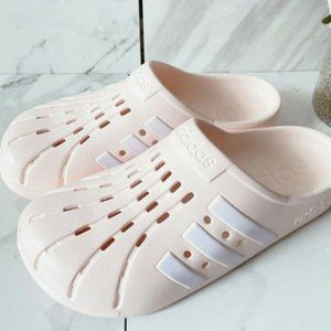 Adidas Adilette Clog Waterproof Slipper Slip On CLOG Shoe Coral Light Pink SZ-7
